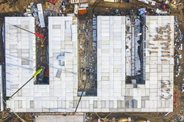 An Aerial View of Newly-completed Huoshenshan Hospital